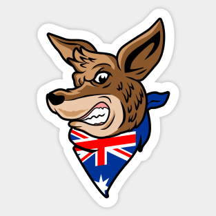 Cool Australian Kangaroo Head Sticker